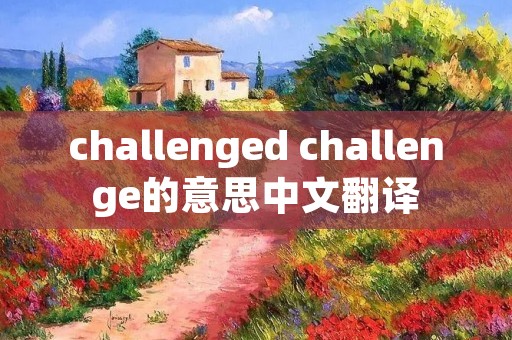 challenged challenge的意思中文翻译