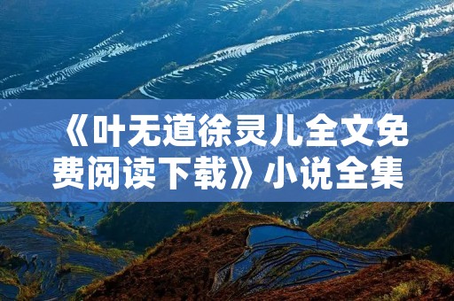 《叶无道徐灵儿全文免费阅读下载》小说全集简介: