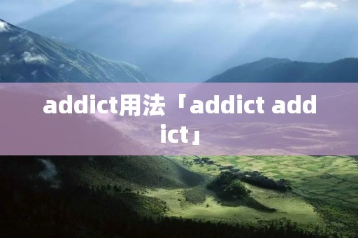 addict用法「addict addict」