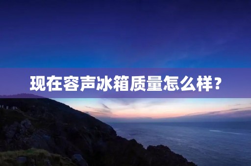 现在容声冰箱质量怎么样? 现在容声冰箱质量怎么样?