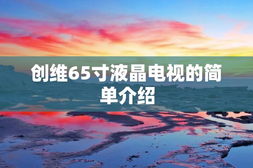 创维65寸液晶电视的简单介绍