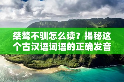 桀骜不驯怎么读?揭秘这个古汉语词语的正确发音和含义 桀骜不驯怎么读?揭秘这个古汉语词语的正确发音和含义