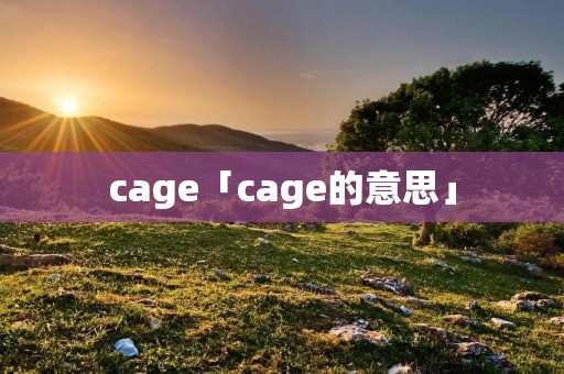 cage「cage的意思」