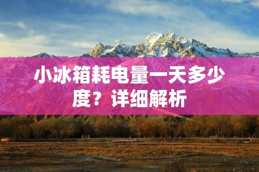 小冰箱耗电量一天多少度？详细解析