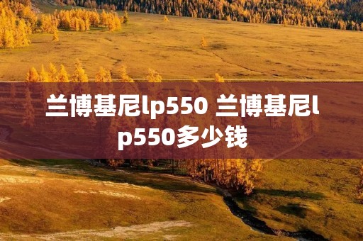 兰博基尼lp550 兰博基尼lp550多少钱