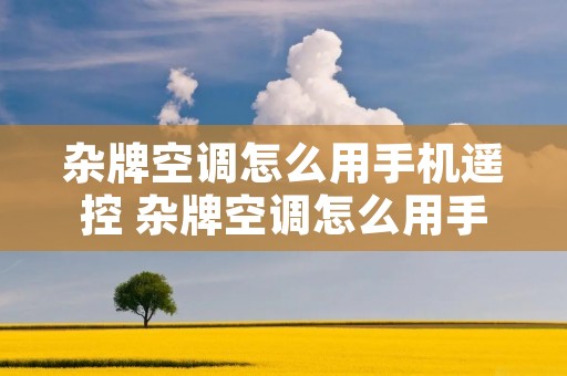 杂牌空调怎么用手机遥控 杂牌空调怎么用手机遥控器