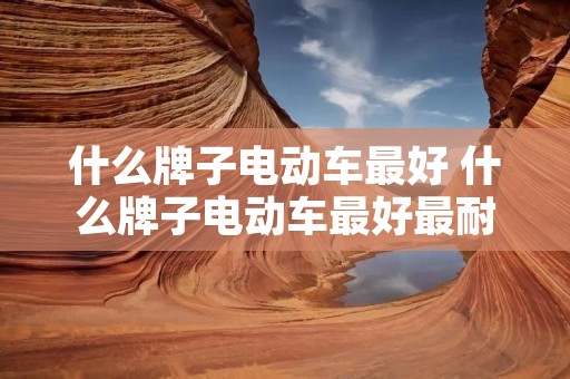 什么牌子电动车最好 什么牌子电动车最好最耐用还便宜