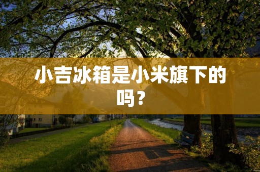 小吉冰箱是小米旗下的吗? 小吉冰箱是小米旗下的吗?