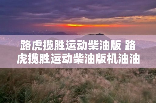 路虎揽胜运动柴油版 路虎揽胜运动柴油版机油油位怎么看