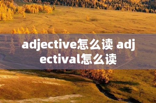 adjective怎么读 adjectival怎么读