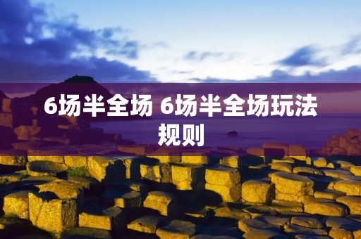 6场半全场 6场半全场玩法规则