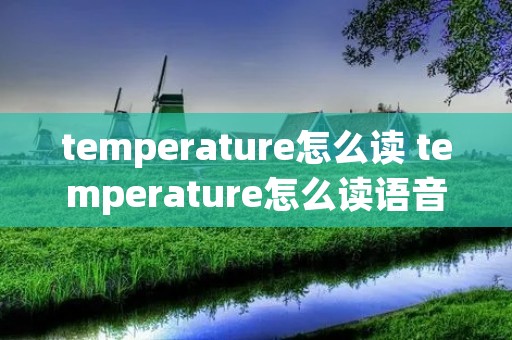 temperature怎么读 temperature怎么读语音