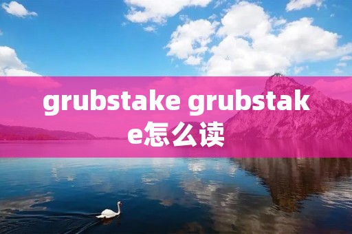 grubstake grubstake怎么读