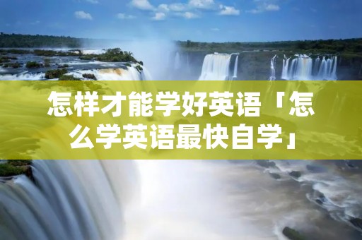 怎样才能学好英语「怎么学英语最快自学」 怎样才能学好英语「怎么学英语最快自学」
