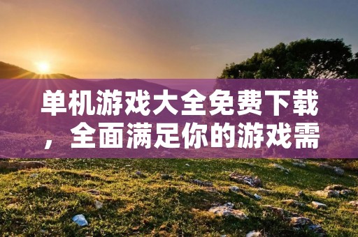 单机游戏大全免费下载，全面满足你的游戏需求！