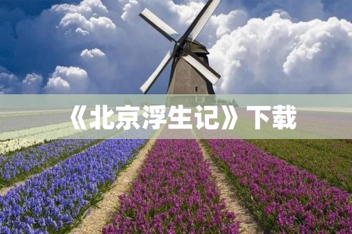 《北京浮生记》下载:畅享一场别样的北京之旅 《北京浮生记》下载:畅享一场别样的北京之旅