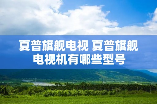 夏普旗舰电视 夏普旗舰电视机有哪些型号