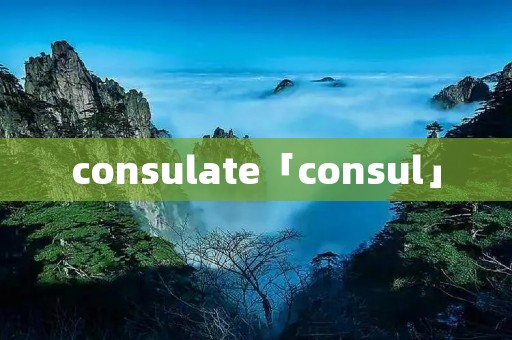 consulate「consul」