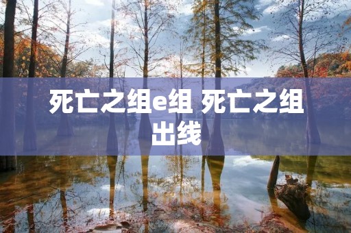 死亡之组e组 死亡之组出线