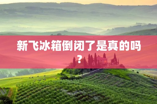 新飞冰箱倒闭了是真的吗？