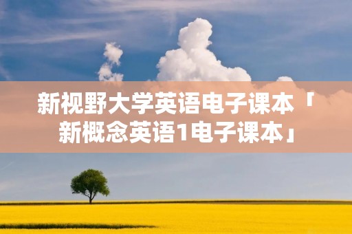 新视野大学英语电子课本「新概念英语1电子课本」