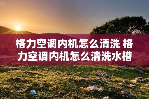 格力空调内机怎么清洗 格力空调内机怎么清洗水槽