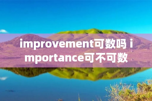 improvement可数吗 importance可不可数