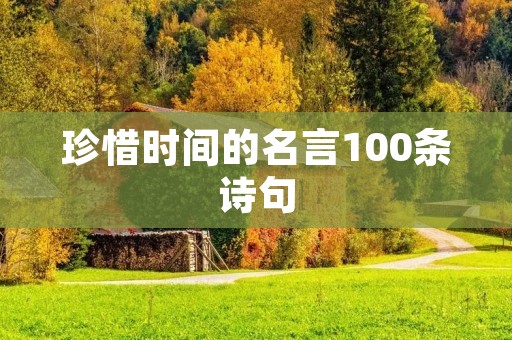 珍惜时间的名言100条诗句:用文字唤醒时间的宝贵意义 珍惜时间的名言100条诗句:用文字唤醒时间的宝贵意义