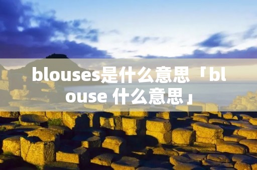 blouses是什么意思「blouse 什么意思」
