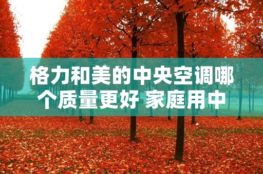 格力和美的中央空调哪个质量更好 家庭用中央空调哪个牌子最好 格力和美的中央空调哪个质量更好 家庭用中央空调哪个牌子最好