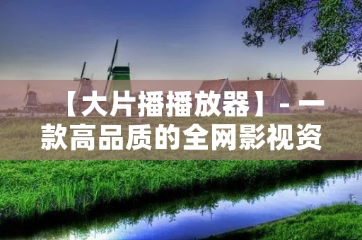 【大片播播放器】- 一款高品质的全网影视资源播放器