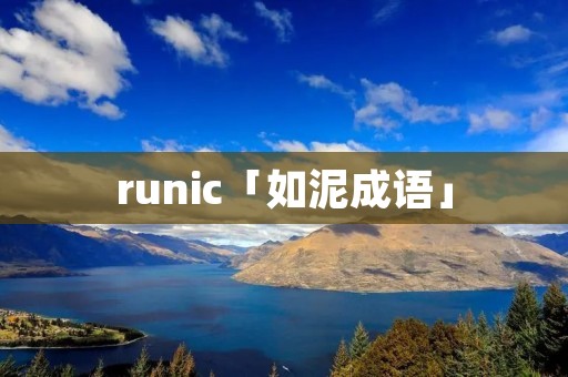 runic「如泥成语」