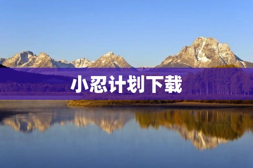 小忍计划下载：让你的生活更加高效