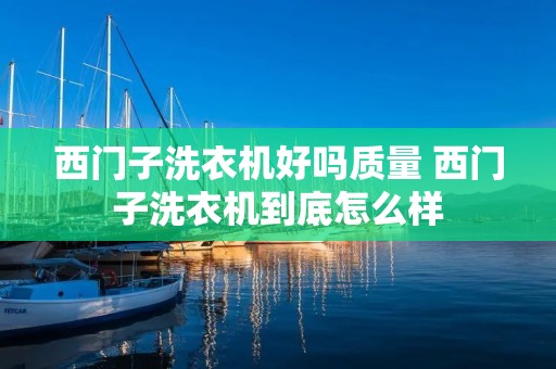 西门子洗衣机好吗质量 西门子洗衣机到底怎么样