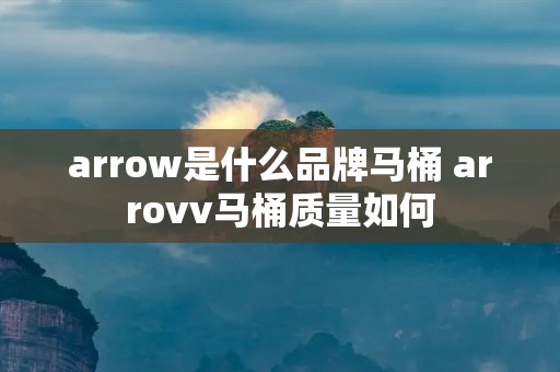 arrow是什么品牌马桶 arrovv马桶质量如何 arrow是什么品牌马桶 arrovv马桶质量如何