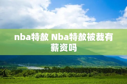 nba特赦 Nba特赦被裁有薪资吗