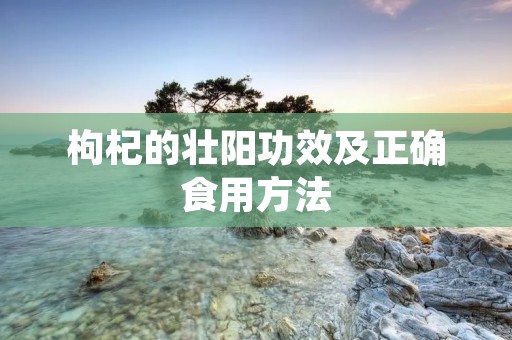 枸杞的壮阳功效及正确食用方法