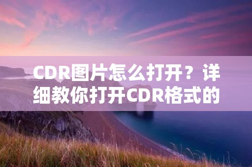 CDR图片怎么打开?详细教你打开CDR格式的图片
