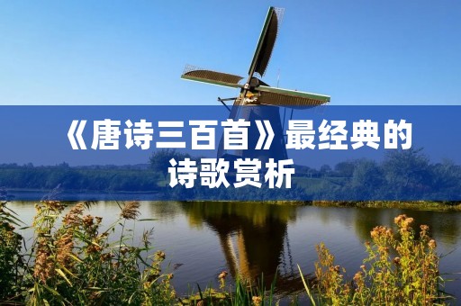 《唐诗三百首》最经典的诗歌赏析