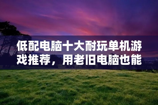 低配电脑十大耐玩单机游戏推荐,用老旧电脑也能畅玩游戏! 低配电脑十大耐玩单机游戏推荐,用老旧电脑也能畅玩游戏!