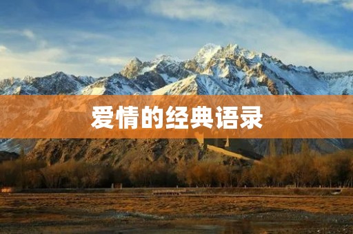 爱情的经典语录:感受爱情的力量