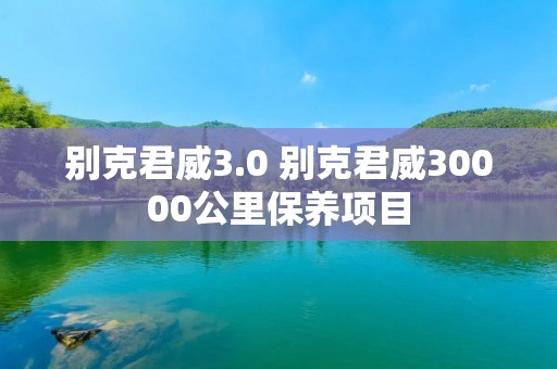 别克君威3.0 别克君威30000公里保养项目 别克君威3.0 别克君威30000公里保养项目