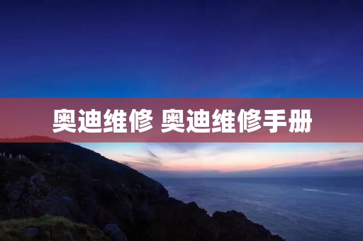 奥迪维修 奥迪维修手册 奥迪维修 奥迪维修手册