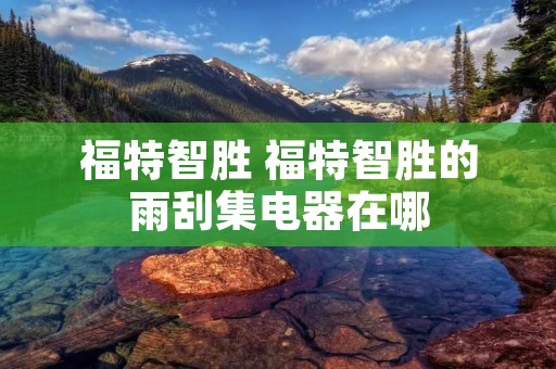 福特智胜 福特智胜的雨刮集电器在哪