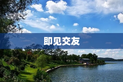 即见交友：开启新的社交体验