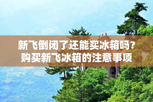 新飞倒闭了还能买冰箱吗？购买新飞冰箱的注意事项
