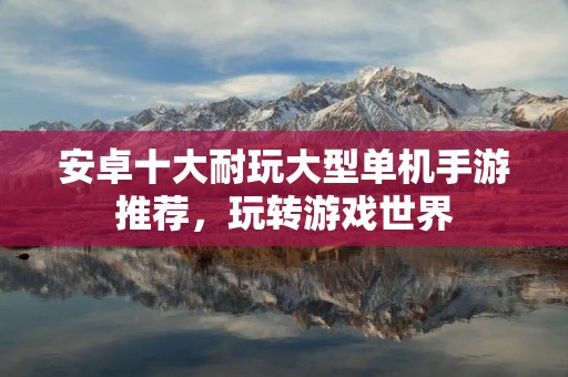 安卓十大耐玩大型单机手游推荐，玩转游戏世界