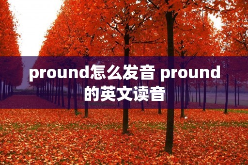 pround怎么发音 pround的英文读音