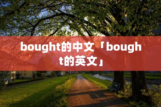 bought的中文「bought的英文」