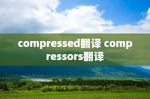 compressed翻译 compressors翻译